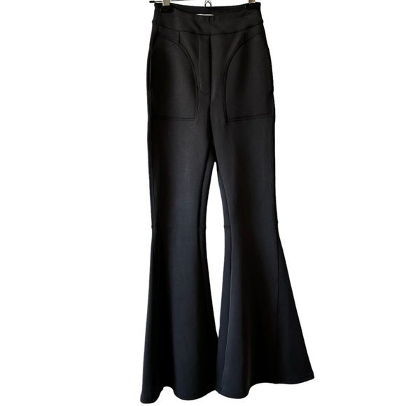 Chelsea & Violet Charcoal High Waist Extra Flare Bell Bottom Pants Festival XS - Picture 1 of 14